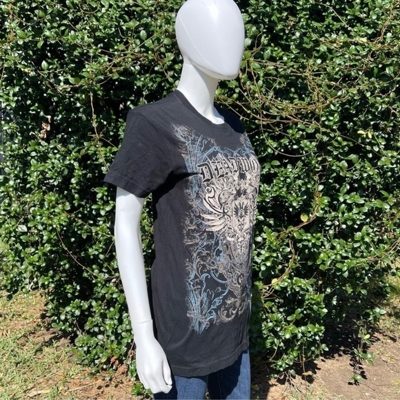 NWT A Brand Dead Wood Black Short Sleeve Graphic Tee Shirt - Picture 3 of 11